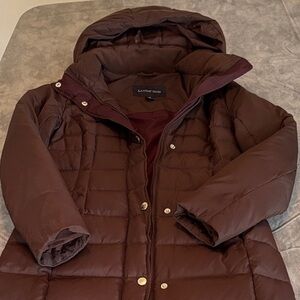Lands' End Chocolate Puffer Coat
